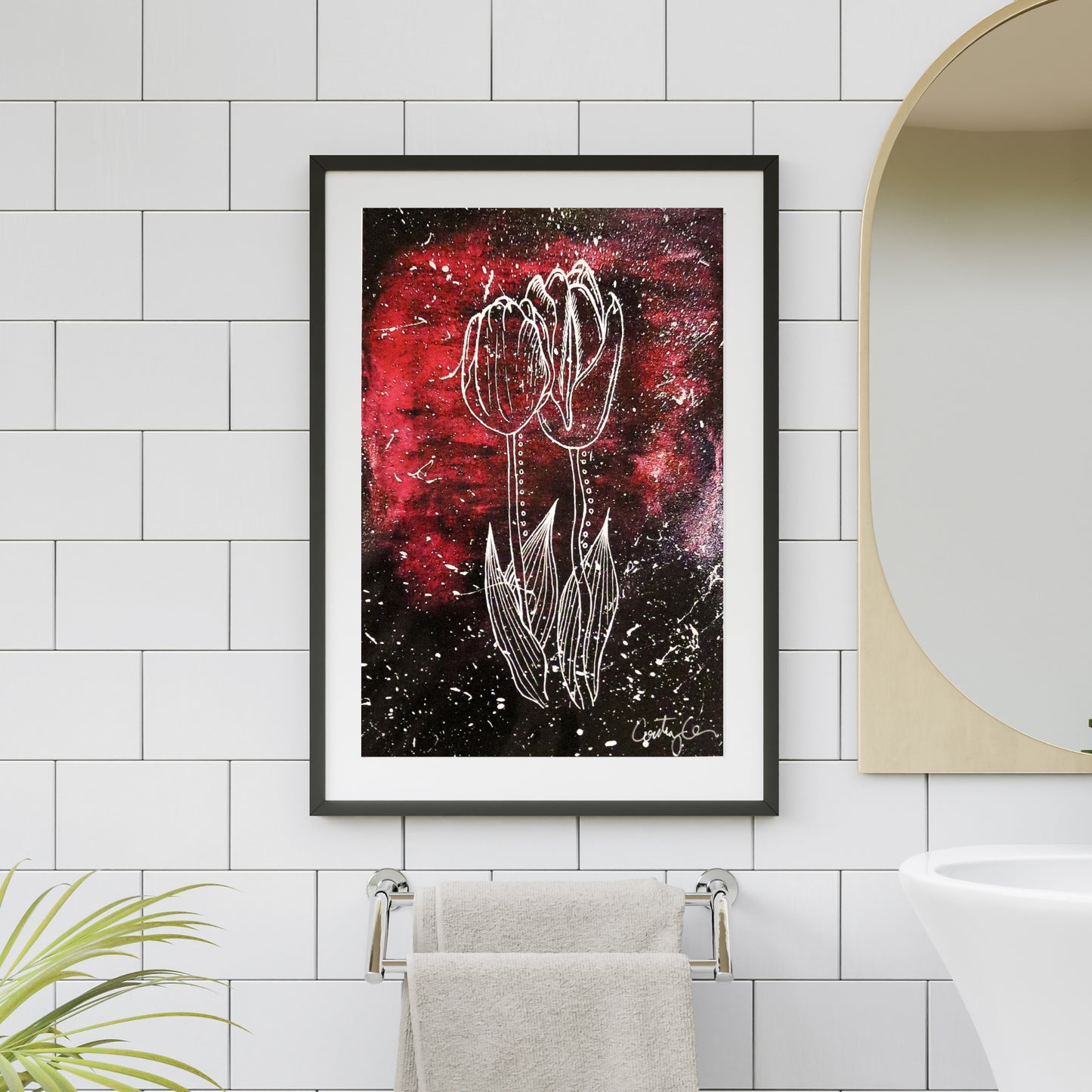 Tulips in Space Art Print