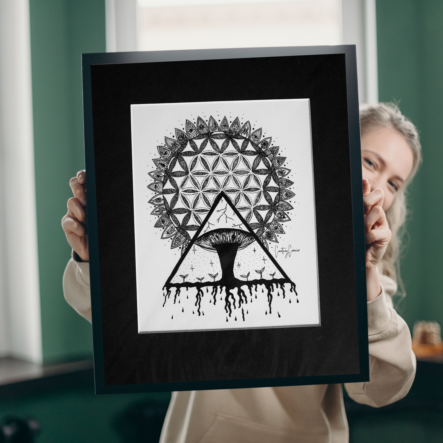 All Seeing Flower of Life Art Print